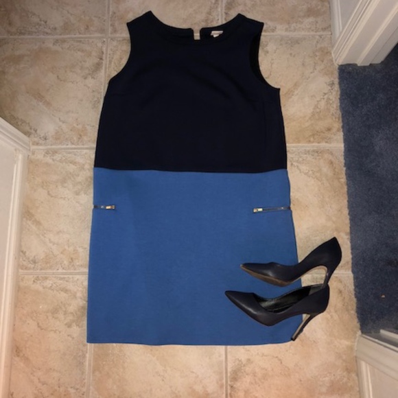 Navy Blue & Light Blue Dress - Picture 4 of 5